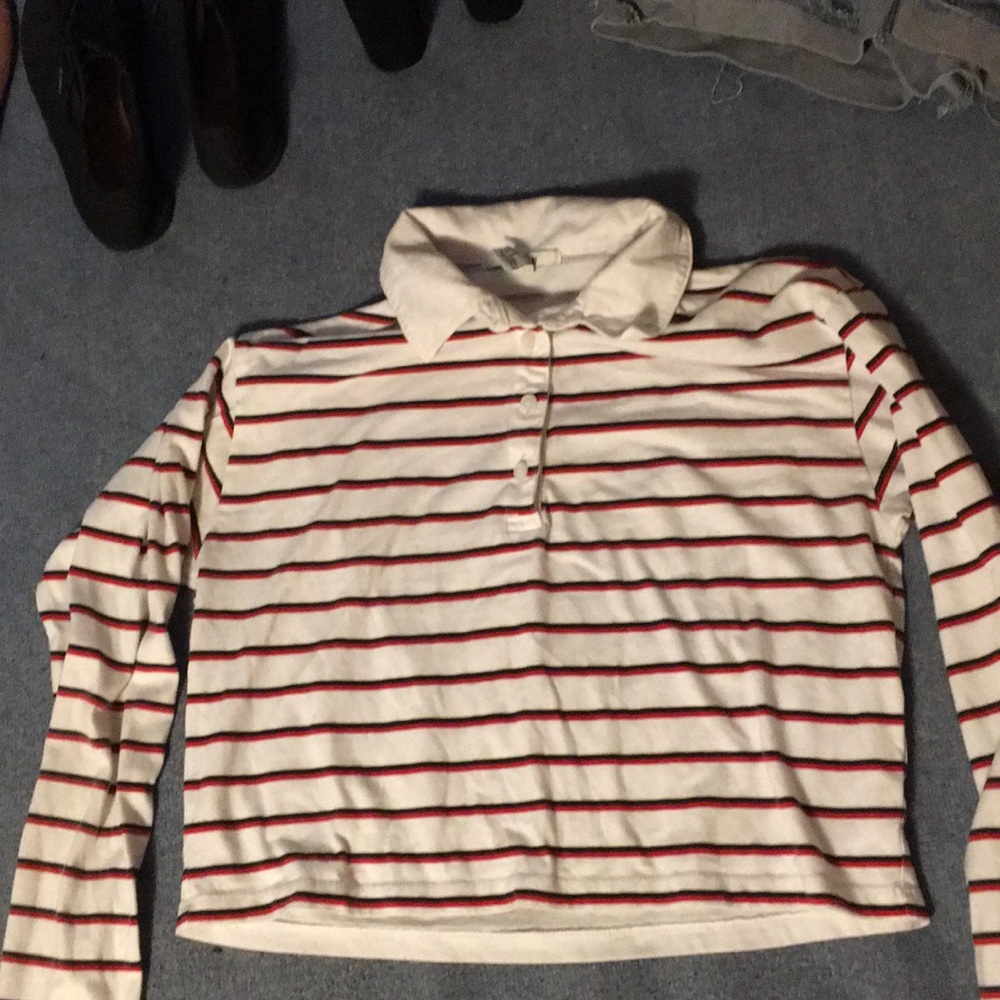 Long sleeve crop top  shirt